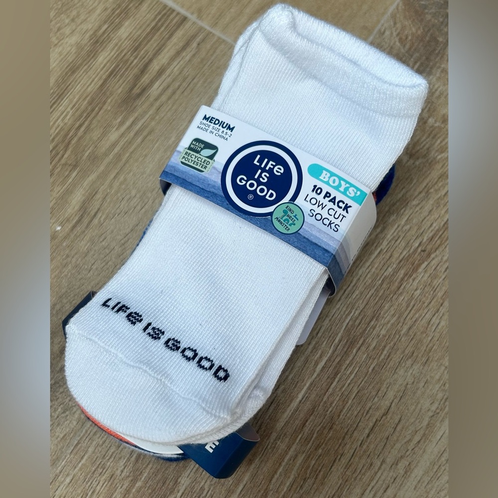Boys Socks Low Cut Size 8.5-2